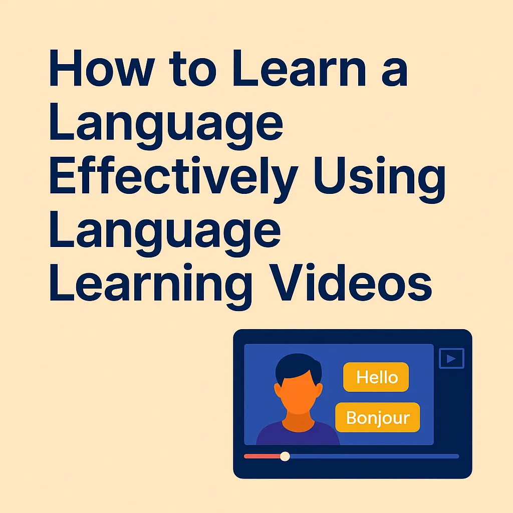 How to Learn a New Language Effectively Using Language Learning Videos
