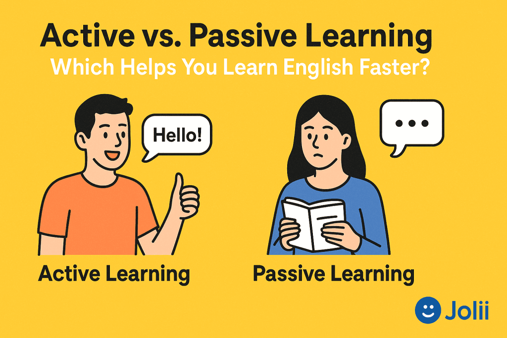 Active or passive learning which will help for learning English