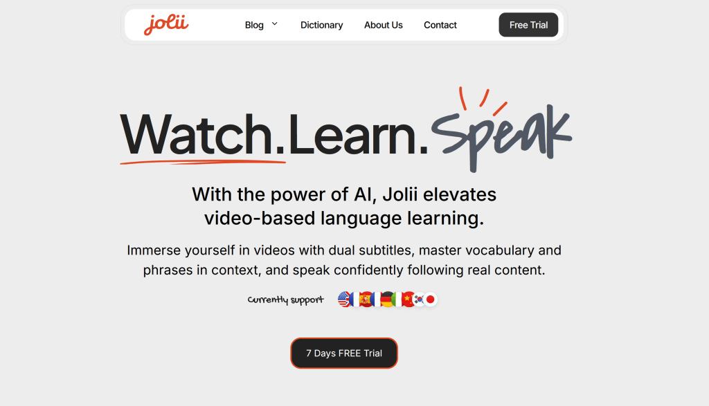 Use Jolii to learn English fast