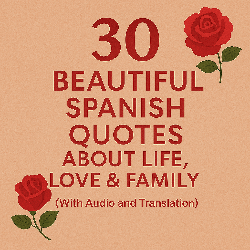 30 Beautiful Spanish Quotes About Life, Love & Family (With Audio and Translation)