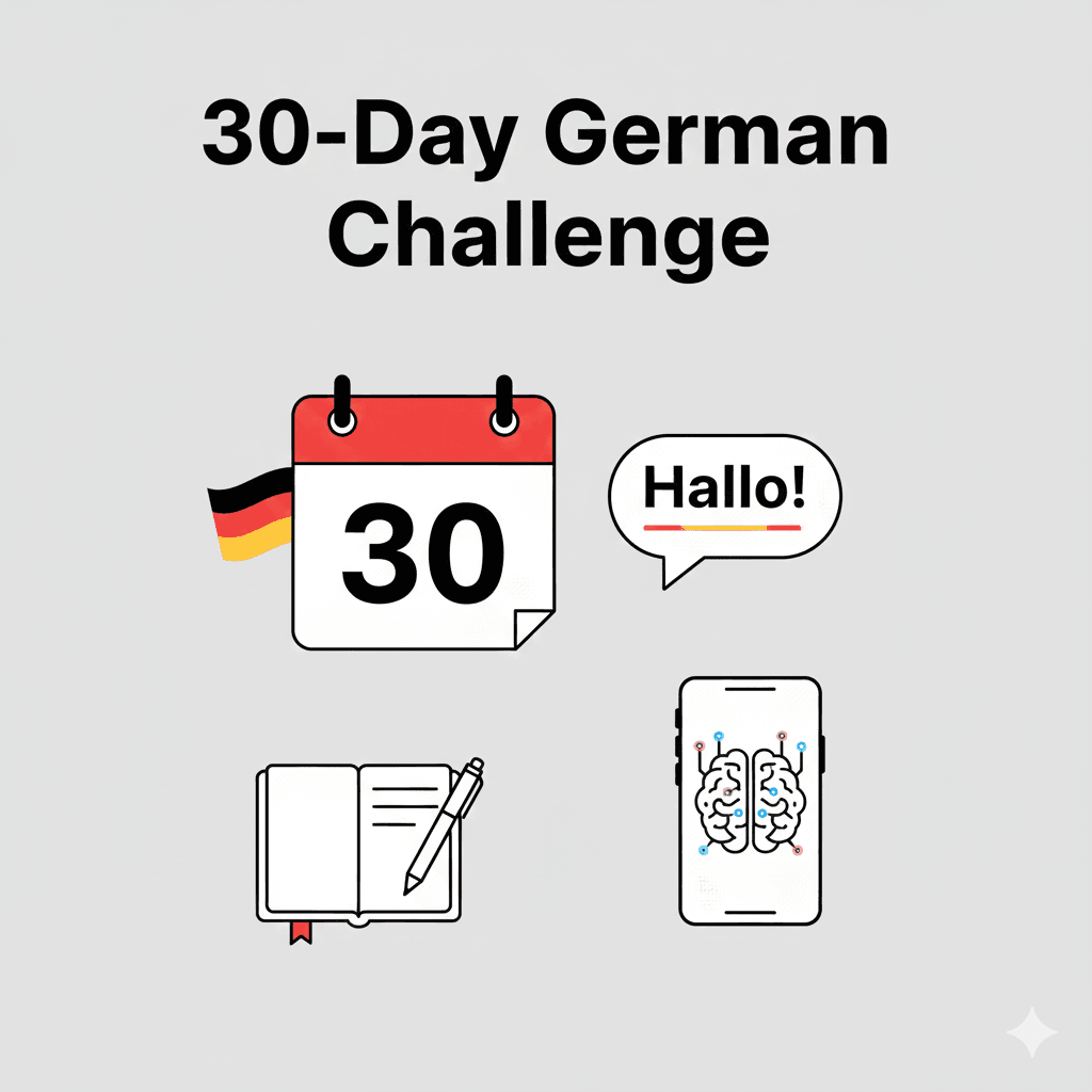 Start 2026 with a 30-Day German Learning Challenge: Templates and Study Plans