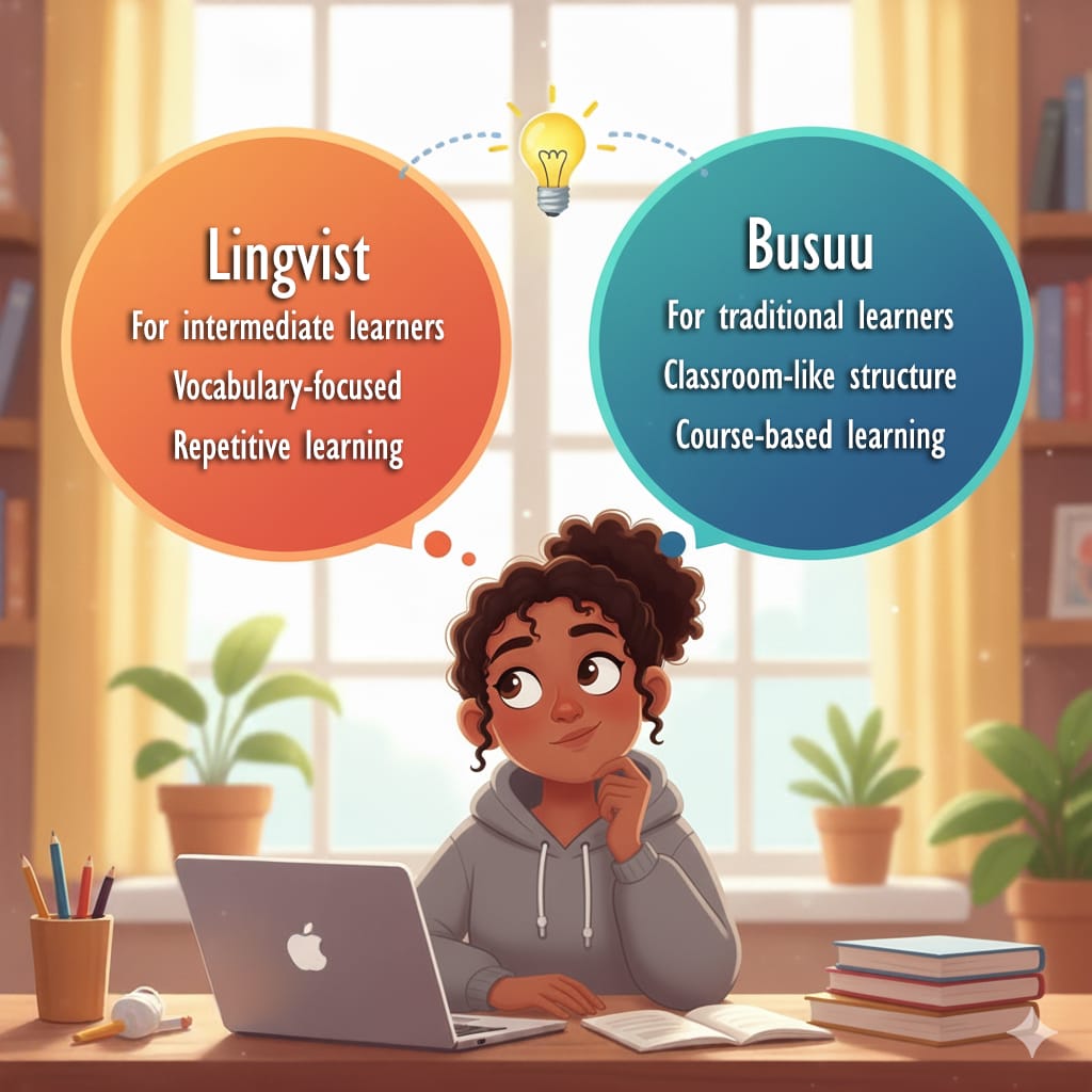 Two ai apps for learning French, two different learning styles.