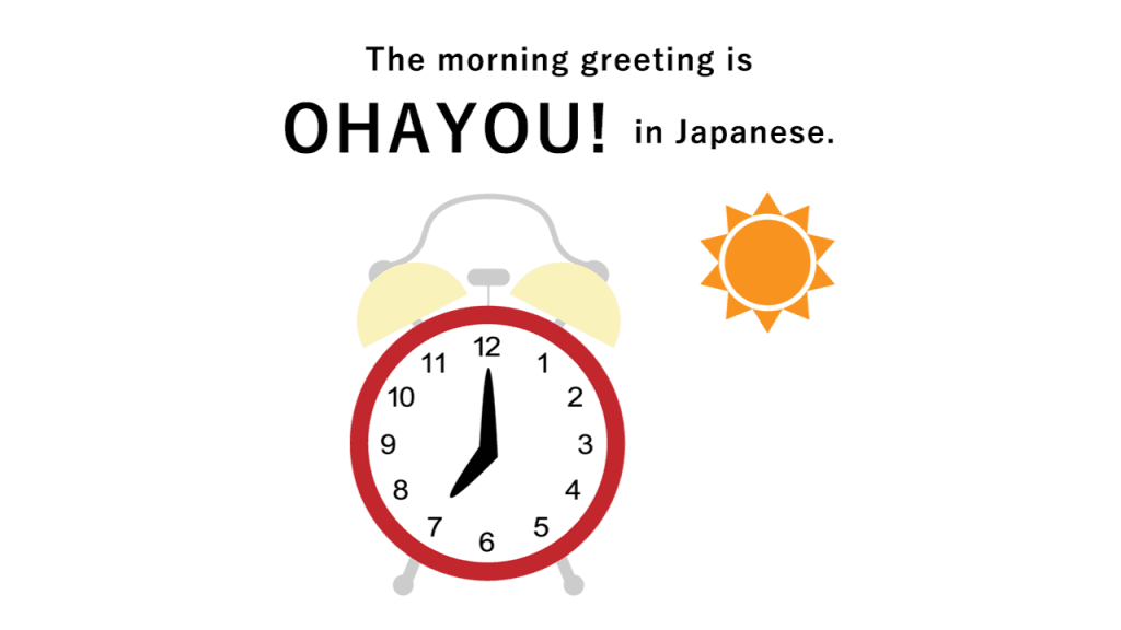 how to say hello in Japanese the morning greeting