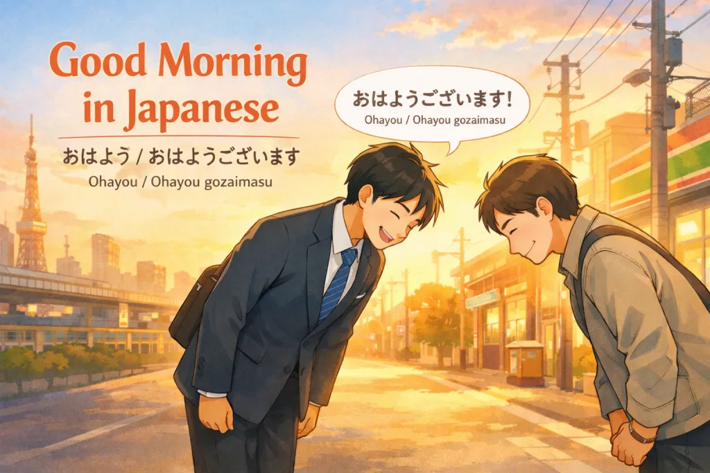How to say good morning in Japanese