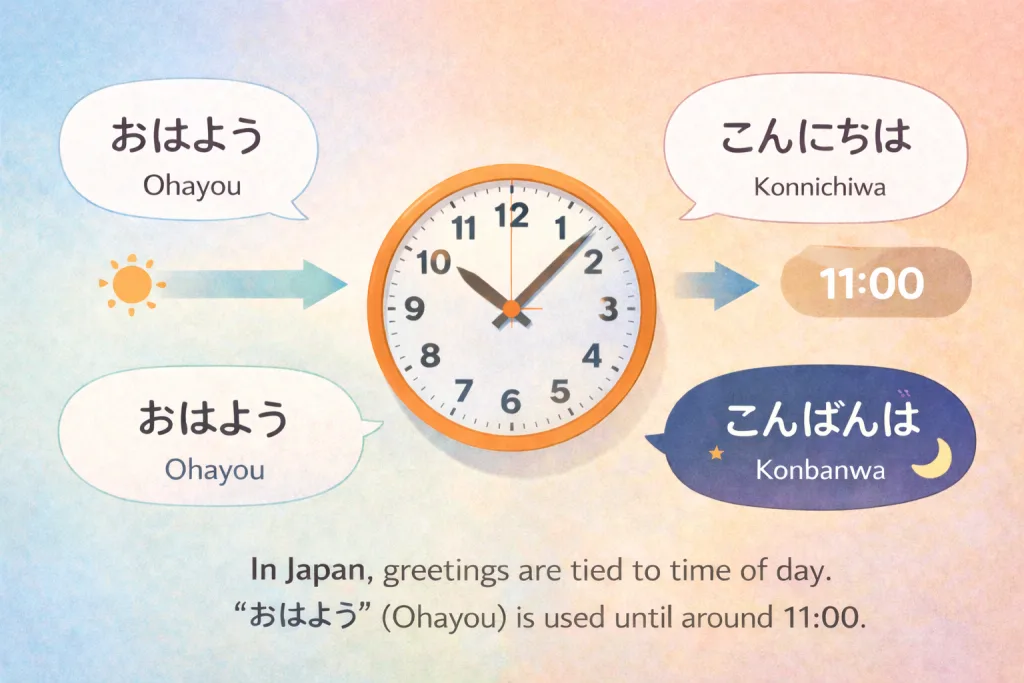 Greetings are often tied to the time of day