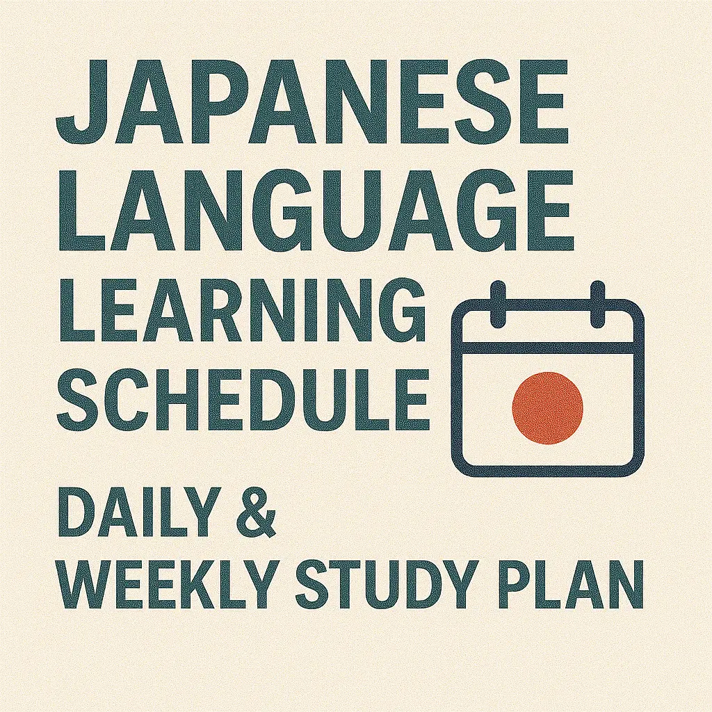 Japanese Language Learning Schedule: Daily & Weekly Study Plan
