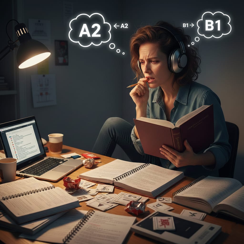 A1 to A2 Is Easy. A2 to B1 Is Where Most People Quit. Here’s Why.