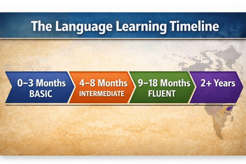 The language learning timeline