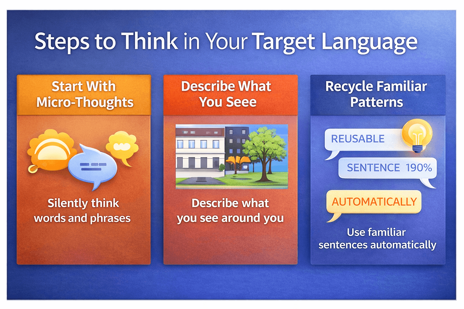 Step to Thinking in Your Target Language