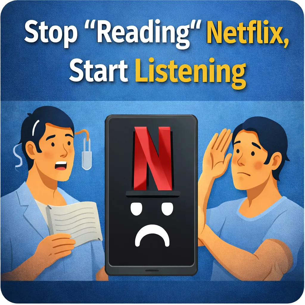 Stop “Reading” Netflix: How to Transition from Subtitles to Pure Listening