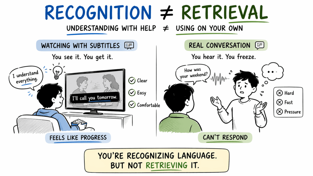 recognition vs retrieval