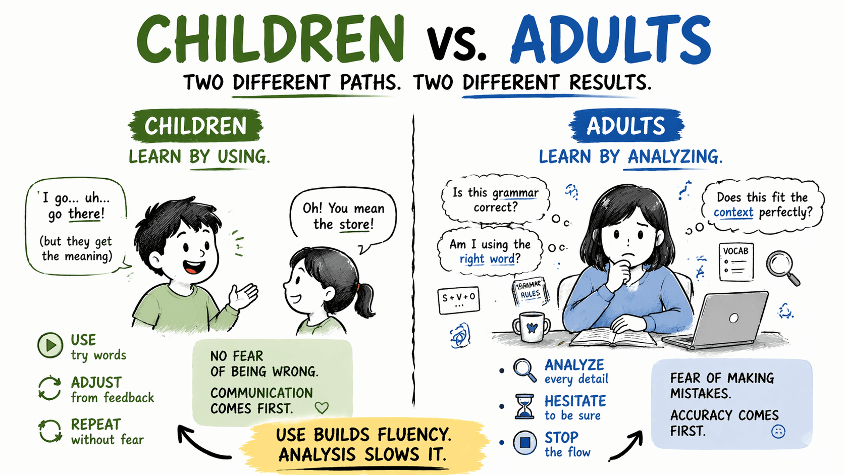 children vs adults