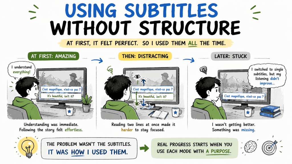using subtitles without structure