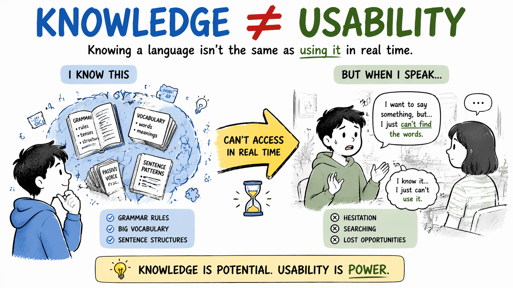 knowledge vs usability