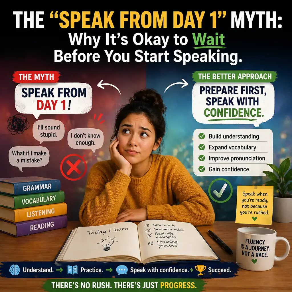 The “Speak From Day 1” Myth: Why It’s Okay to Wait Before You Start Speaking.