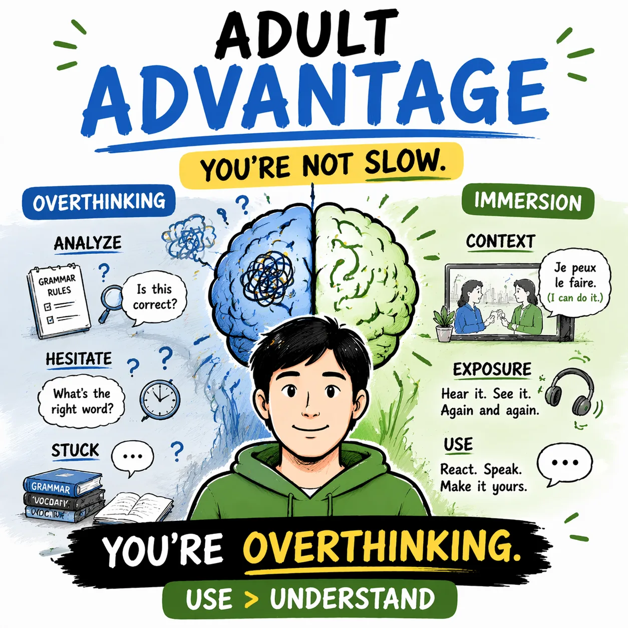The Adult Learner’s Advantage: How Context and Immersion Unlock Fluency Faster