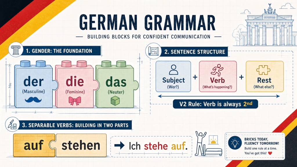 learn the basics of German grammar fast